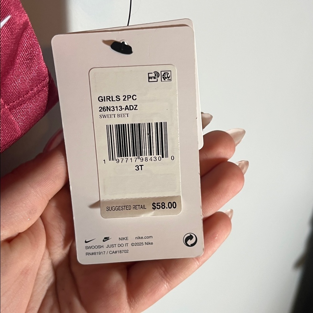 Nike Kids' Lavender Hoodie and Maroon Skort set - Picture 4 of 8